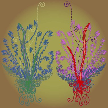 Yeni tasarım çalışmaları için el yapımı doodle ile soyut desen.