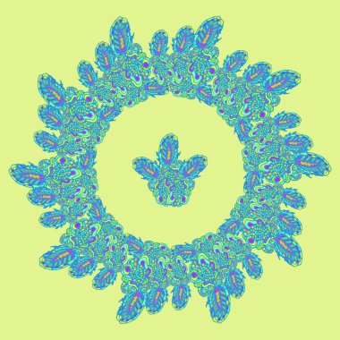 Stil zentangle yeni simetrik mandala sanat doodle ile esinlenerek.. 