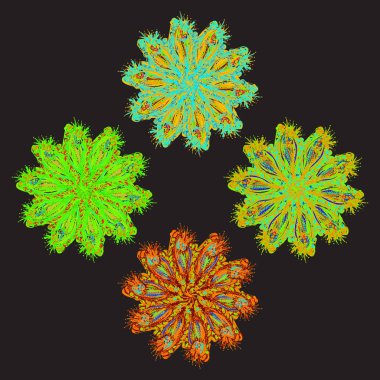 Stil zentangle yeni simetrik mandala doodle ile sanat esin kaynağı oldu. Duvar kağıdı, desen dolgularını, web sayfaları, yüzey dokuları için dekoratif nesne-ebilmek var olmak kullanılmış.