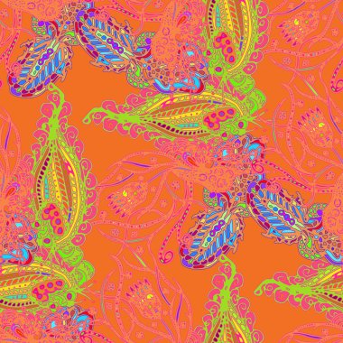 Çizgi film handdrawn el yapımı ve dikiş karalamalar seamless modeli. 