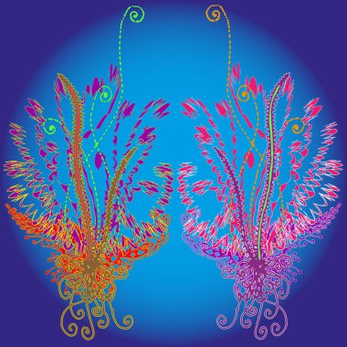 Yeni tasarım çalışmaları için el yapımı doodle ile soyut desen.