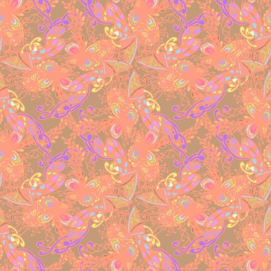 Soyut zarif Dikişsiz desen tasarım çalışmaları için. Vektör çizim 