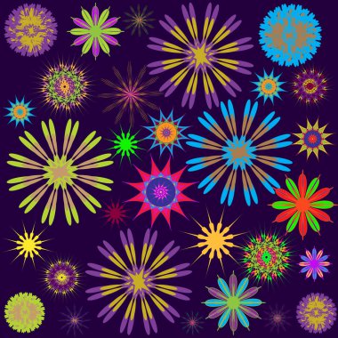 Yuvarlak süsleme desen. Vektör çizim 