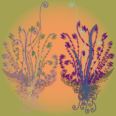 Yeni tasarım çalışmaları için el yapımı doodle ile soyut desen.