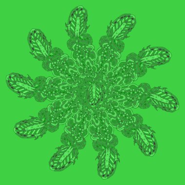 Stil zentangle yeni simetrik mandala sanat doodle ile esinlenerek.. 