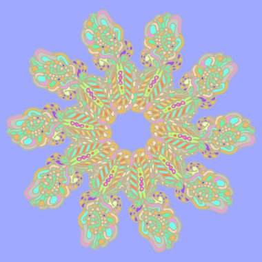 Stil zentangle yeni simetrik mandala sanat doodle ile esinlenerek.. 