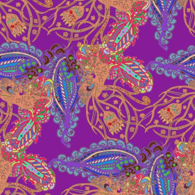 Çizgi film handdrawn el yapımı ve dikiş karalamalar seamless modeli. 