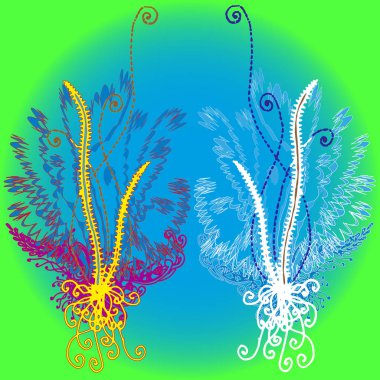 Yeni tasarım çalışmaları için el yapımı doodle ile soyut desen.