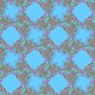 Soyut seamless modeli el yapımı doodle ile yeni tasarım çalışmaları için. Zentangle sanat tarzı esin kaynağı oldu. Vektör çizim 