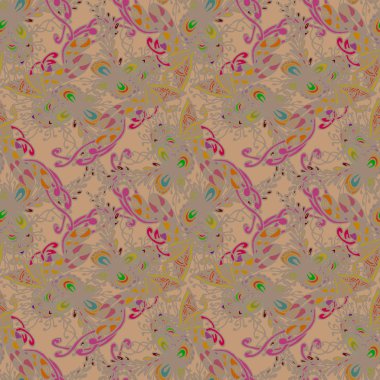 Soyut zarif Dikişsiz desen tasarım çalışmaları için. Vektör çizim 