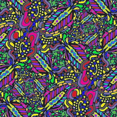 Tekstil tasarımı için çok renkli soyut seamless modeli