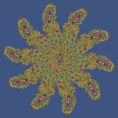 Stil zentangle yeni simetrik mandala sanat doodle ile esinlenerek.. 