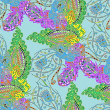 Çizgi film handdrawn el yapımı ve dikiş karalamalar seamless modeli. 