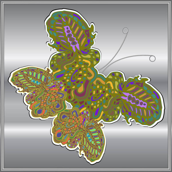 Butterfly doodle new design zentangle inspired art