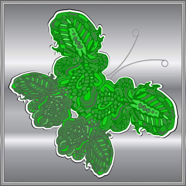 Butterfly doodle new design zentangle inspired art