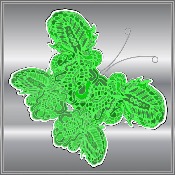 Butterfly doodle new design zentangle inspired art