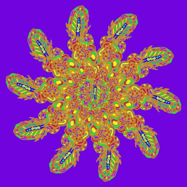 Stil zentangle yeni simetrik mandala sanat doodle ile esinlenerek.. 