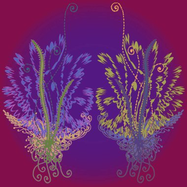 Yeni tasarım çalışmaları için el yapımı doodle ile soyut desen.