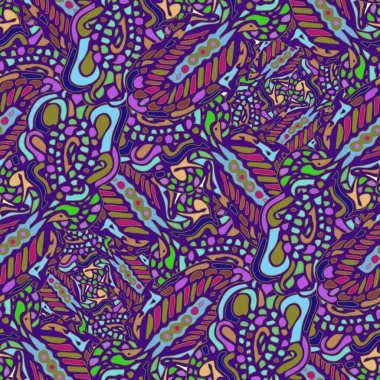 Tekstil tasarımı için çok renkli soyut seamless modeli