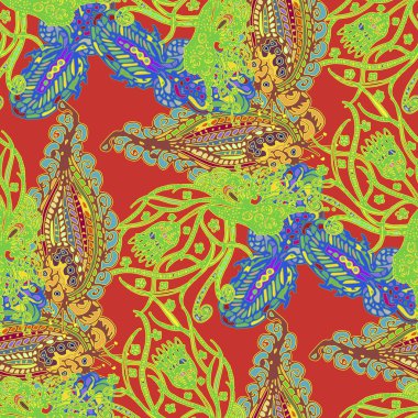 Çizgi film handdrawn el yapımı ve dikiş karalamalar seamless modeli. 