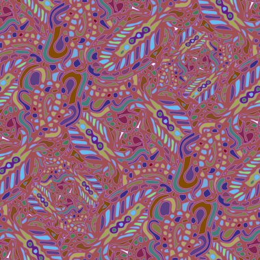 Tekstil tasarımı için çok renkli soyut seamless modeli