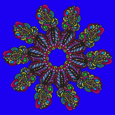 Stil zentangle yeni simetrik mandala sanat doodle ile esinlenerek.. 