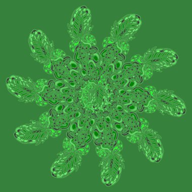 Stil zentangle yeni simetrik mandala sanat doodle ile esinlenerek.. 