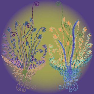 Yeni tasarım çalışmaları için el yapımı doodle ile soyut desen.