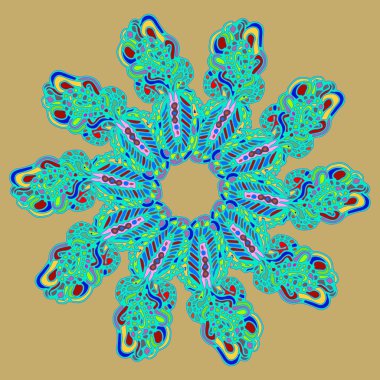 Stil zentangle yeni simetrik mandala sanat doodle ile esinlenerek.. 