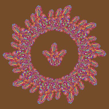 Stil zentangle yeni simetrik mandala sanat doodle ile esinlenerek.. 