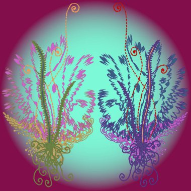 Yeni tasarım çalışmaları için el yapımı doodle ile soyut desen.