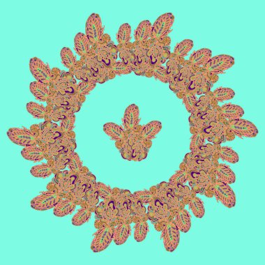 Stil zentangle yeni simetrik mandala sanat doodle ile esinlenerek.. 