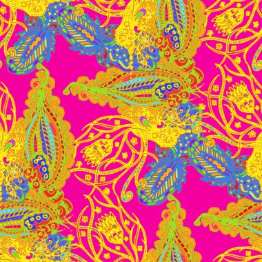 Çizgi film handdrawn el yapımı ve dikiş karalamalar seamless modeli. 