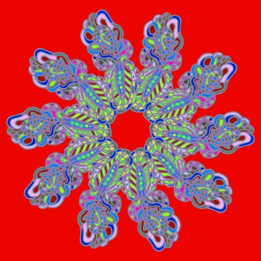 Stil zentangle yeni simetrik mandala sanat doodle ile esinlenerek.. 