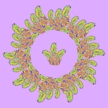 Stil zentangle yeni simetrik mandala sanat doodle ile esinlenerek.. 