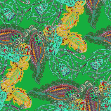 Çizgi film handdrawn el yapımı ve dikiş karalamalar seamless modeli. 