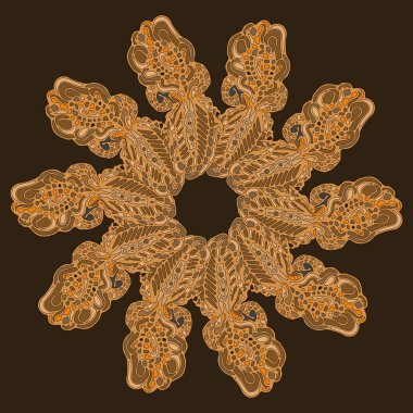 Stil zentangle yeni simetrik mandala sanat doodle ile esinlenerek.. 