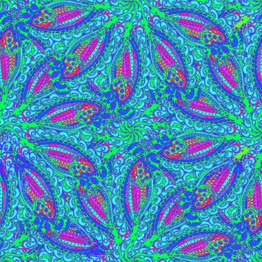 Soyut Dikişsiz renkli desen, vektör çizim