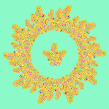 Stil zentangle yeni simetrik mandala sanat doodle ile esinlenerek.. 