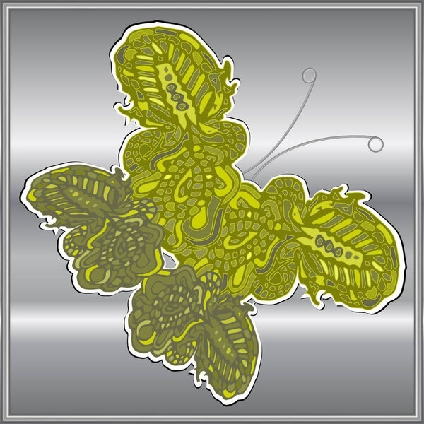 Butterfly doodle new design zentangle inspired art