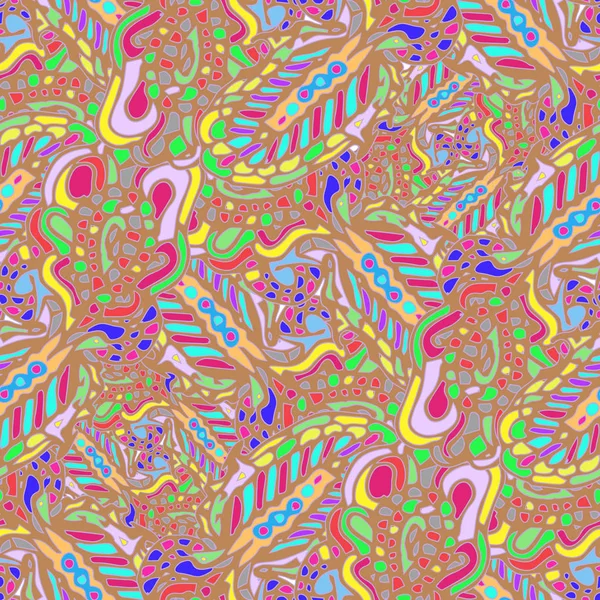 Motif Abstrait Multicolore Sans Couture Pour Conception Textile — Image vectorielle