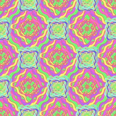 Soyut Dikişsiz renkli desen, vektör çizim