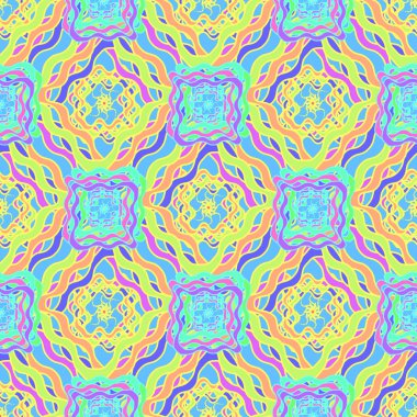 Soyut Dikişsiz renkli desen, vektör çizim