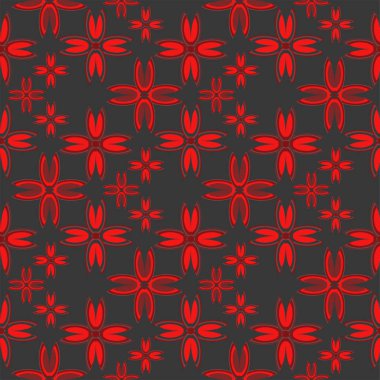 Çiçekler, vektör çizim ile çok renkli geometrik seamless modeli 