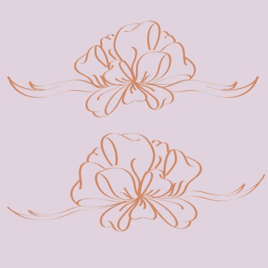 Set çekilmiş yay izole el renk arka plan üzerinde.