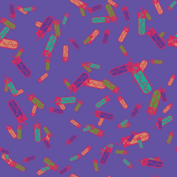 Kimya test tüpleri parlak arka plan üzerinde. Seamless modeli.