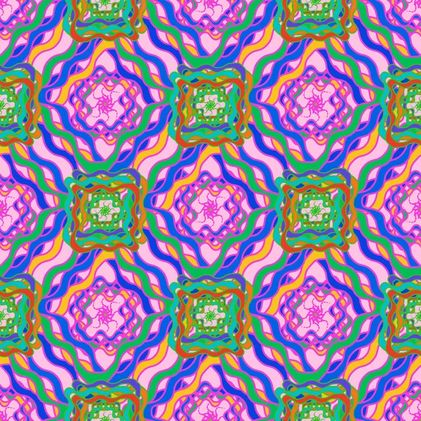 Patrón Colorido Sin Costura Abstracto Ilustración Del Vector — Vector de stock