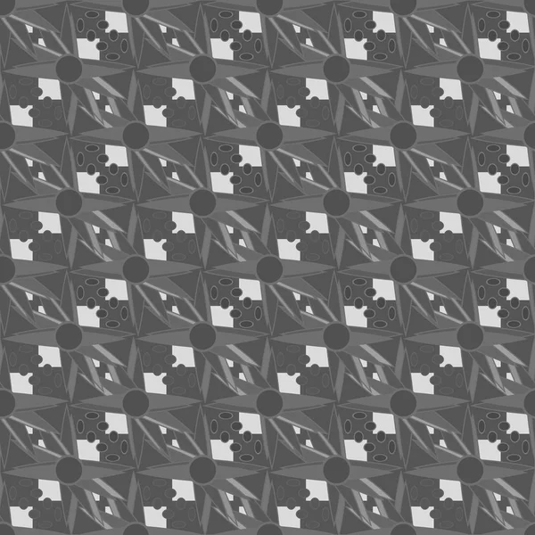 Geometrik Multiwarna Pola Mulus Dengan Bunga Gambar Vektor - Stok Vektor