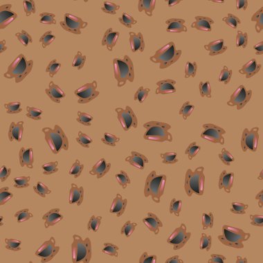 Bardak kahve veya çay arka plan seamless modeli üzerinde noktalı.