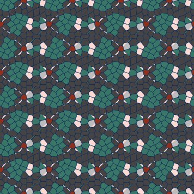 Soyut Dikişsiz renkli desen, vektör çizim